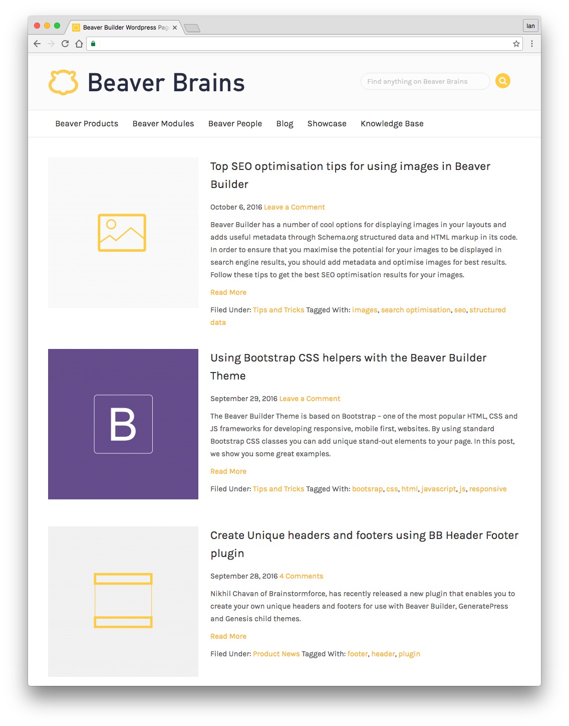 featured posts module for beaver builder full width view